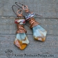 Succor Jasper and Lampwork Earrings
